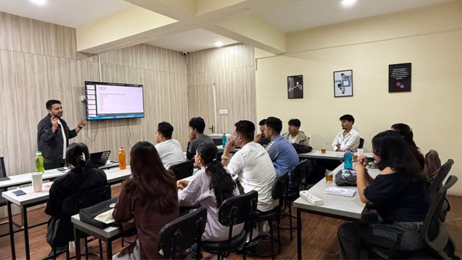 Students learning about network security analysis